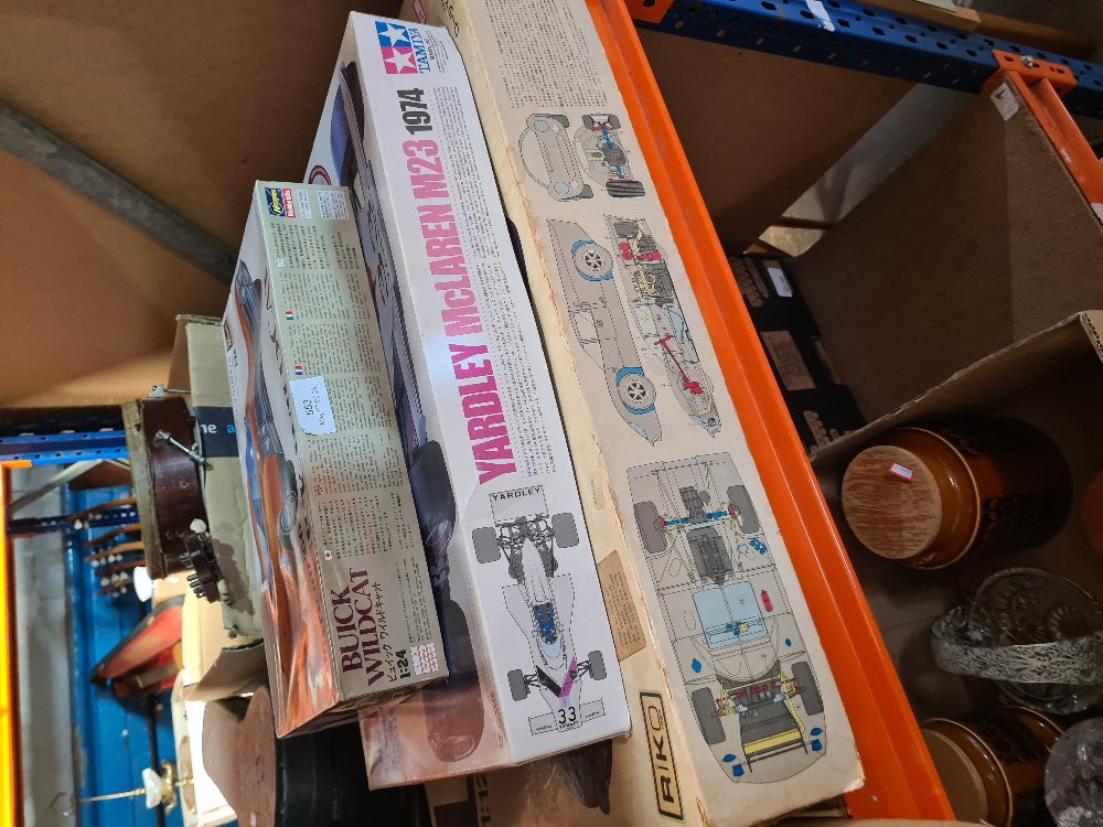 three models in boxes including Tamiya, etc A/F