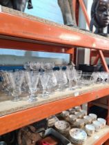 A quantity of glassware including Stuart with some older drinking glasses