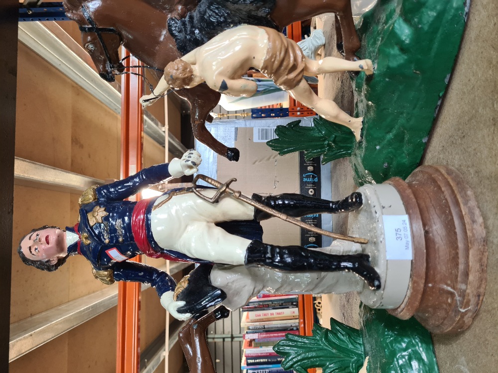 Two Marley type Spelter figures and one depicting Wellington - Image 3 of 4