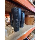 Two pairs of leather Gaiters