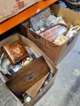 Two boxes of sundry, mostly china