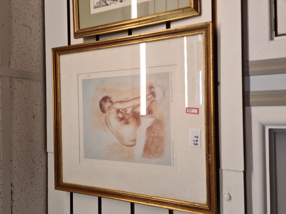 Two nude prints and 2 Tobagan pencil signed prints (4) - Image 3 of 4
