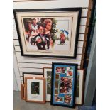 A quantity of golfing related prints some pencil signed including Bernard Gallacher
