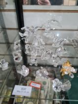 A small quantity of Swarovski crystal animals and similar