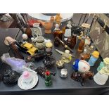 A selection of various Avon bottles, etc and a box of vintage diecast
