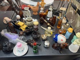 A selection of various Avon bottles, etc and a box of vintage diecast