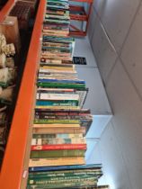 A shelf of books, mainly relating to railways