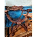 A Spanish style throne chair