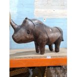 A leather covered Rhino by Omersa and retailed by Liberty