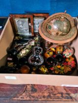 A mixed lot to include Russian Papier Mache items