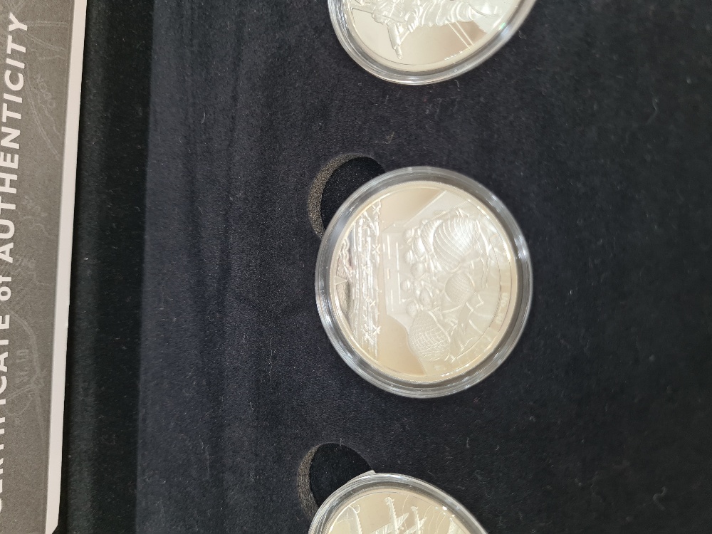 A Silver Proof 2018 RAF Centenary 3 coin set, a Silver Proof 2019 3 coin D-Day set, a 2016 UK Date S - Bild 4 aus 13