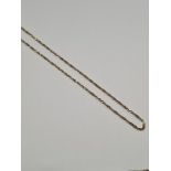 9ct yellow gold twisted curb link necklace, marked 375, 51cm, approx 4.86g