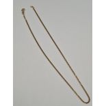 9ct yellow gold curblink necklace, approx 40cm, marked 375, approx 4.77g