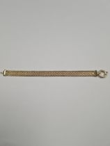 9ct yellow gold fancy link bracelet, marked 375, 18cm, approx 8.9g