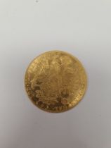 24K gold Austrian coin; a good condition 4 Ducat gold coin, Franz Joseph I, dated 1915, the Austrian