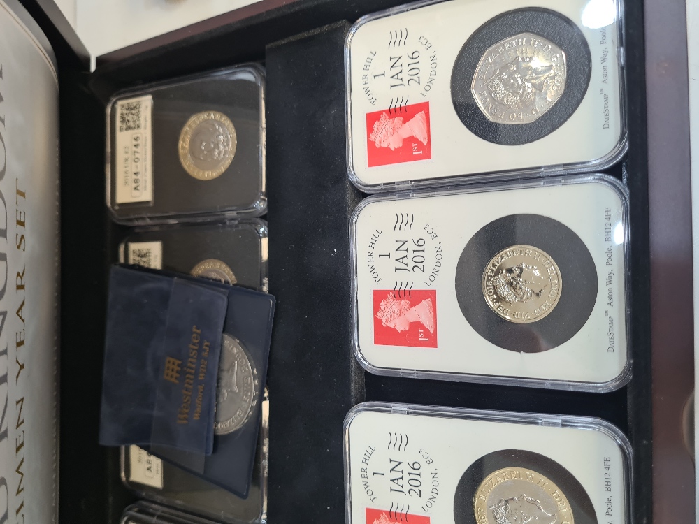 A Silver Proof 2018 RAF Centenary 3 coin set, a Silver Proof 2019 3 coin D-Day set, a 2016 UK Date S - Bild 9 aus 13