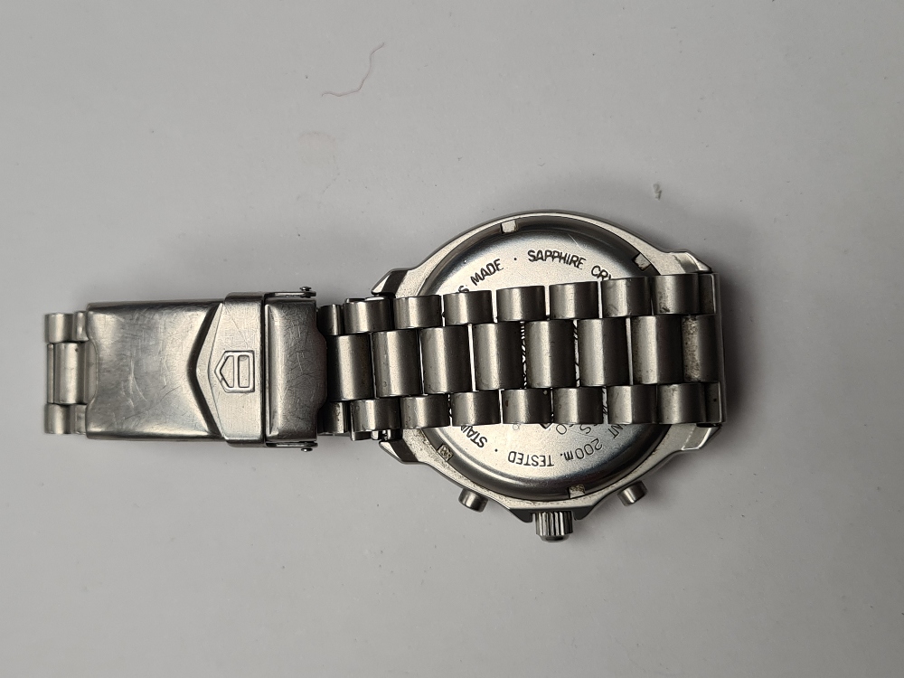 Tag Heuer; a gents stainless steel Tag Heuer watch on original strap, CA1211- RO Chronograph watch - Image 2 of 2