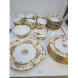 A quantity of Aynsley Regina pattern tea ware, including 12 cups and saucers