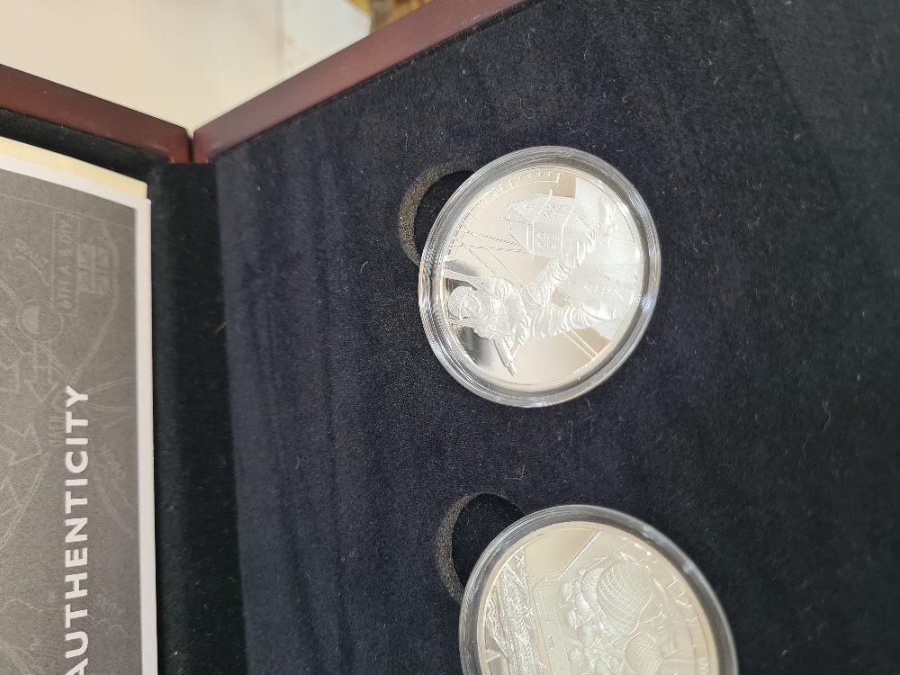 A Silver Proof 2018 RAF Centenary 3 coin set, a Silver Proof 2019 3 coin D-Day set, a 2016 UK Date S - Bild 5 aus 13