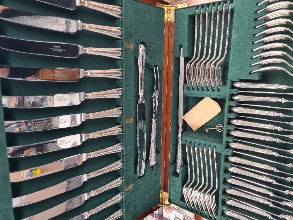 A large canteen of plated cutlery by James Dixons & Sons, Sheffield, with lower drawer - Image 2 of 4