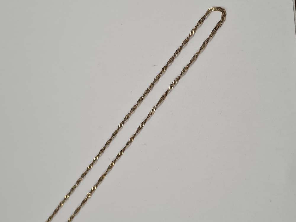 9ct yellow gold twisted curb link necklace, marked 375, 51cm, approx 4.86g - Image 4 of 6