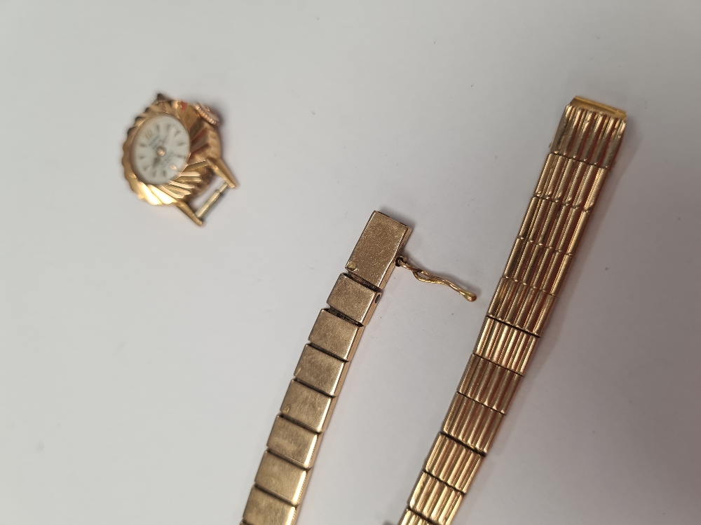 Ladies 18K yellow gold cased Miramar 18 Ruby Cocktail watch, case marked 18K, 5243, and 18K yellow g - Image 4 of 5