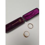 18ct yellow gold gypsy ring set 5 graduating small diamonds, marked 18, Chester, maker JH, size O, a