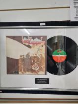 Led Zeppelin II a framed vinyl LP record signed by Bonham, Jones, Page & Plant, framed with Certific