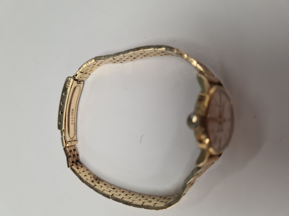 Vintage 'Rodania' ladies plated watch on pretty 18K yellow gold strap marked 18K, CTF - Image 3 of 4