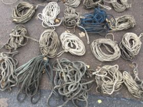 Twenty miscellaneous old ropes. (20)