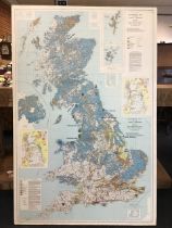 A large 1:625 000 scale quaternary map of the United Kingdom, first edition, 1977, paper laid on