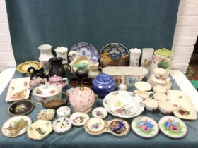 Miscellaneous ceramics including a Maling Ringtons North East Coast Exhibition covered tea caddy,