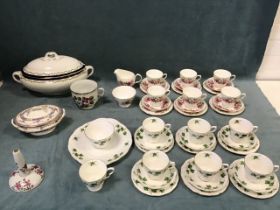 Miscellaneous ceramics - a Colclough ivy pattern teaset, a Queen Anne floral tea service, a