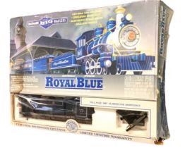 A boxed electric train set by Bachmann, the model of the steam Royal Blue loco with tender,