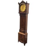 A Victorian mahogany Scottish longcase clock by J & A McNab of Perth, the arched hood with scroll