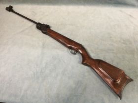 A Webley & Scott .22 air rifle, the Hawk MkII model with stained beech stock, shaped cheekpiece,