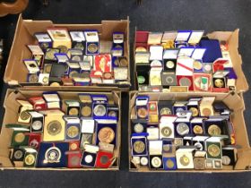 117 cased or boxed medals/medalions - sporting, music, the earliest 1926, athletics, bronze,