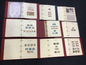 Nine albums of British commemorative and special stamps including sets of pre-decimal, George VI,