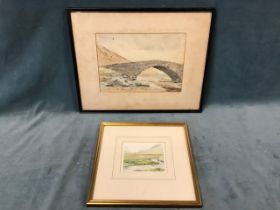 Daphne Harrison, watercolour, landscape, titled Pass of Glencoe, signed in pencil on margin, mounted