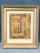 Anne Patterson Wallace, lithograph, titled Old Chelsea Street to verso, signed with initials,