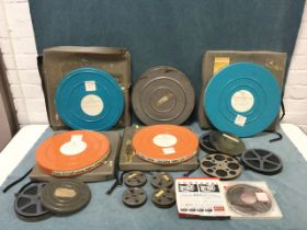Thirteen miscellaneous old films from the 1970s - golf?, one spool labelled Rehabilitation, seven