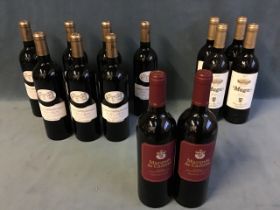 Four bottles 2017 Muga Rioja; seven bottles Chateau Sainte-Eulalia 2018 La Cantilène; and two