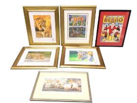 A set of four signed Stephen Gayford wildlife prints, the titled numbered plates mounted &