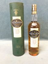 A cased bottle of Glengoyne ten year old single highland malt Scotch whisky, bottled circa 1999. (