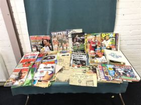 A collection of football and rugby magazines, fanzines, programmes & ephemera including Shoot!