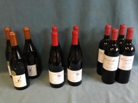 Three bottles Ventoux Domaine Tu Julien Cornud-Vigneron 2016; four bottles Selección Especial