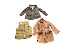 A Barbour Solway Zipper jacket - size 42; a Regatta waxed jacket - size 42; and a Heron Anglers