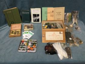 A boxed Veniard fly tying outfit complete with feathers, vice, cottons, etc - looks unused; a