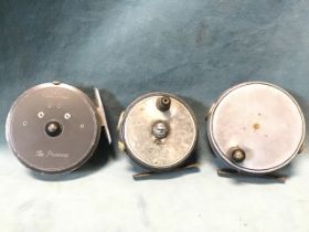 A Hardy 3.5in trout fly reel - The Princess; an Alex Martin 3in trout fly reel - The Thistle with