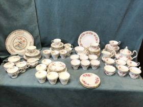 Miscellaneous floral part teasets - Wedgwood, Colclough, Royal Albert, etc. (A lot)